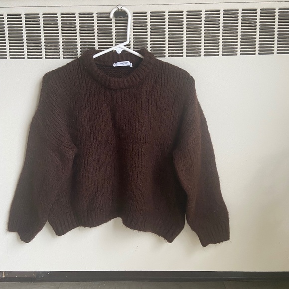 Mango chunky-knit in brown chocolate sweater - Picture 3 of 4